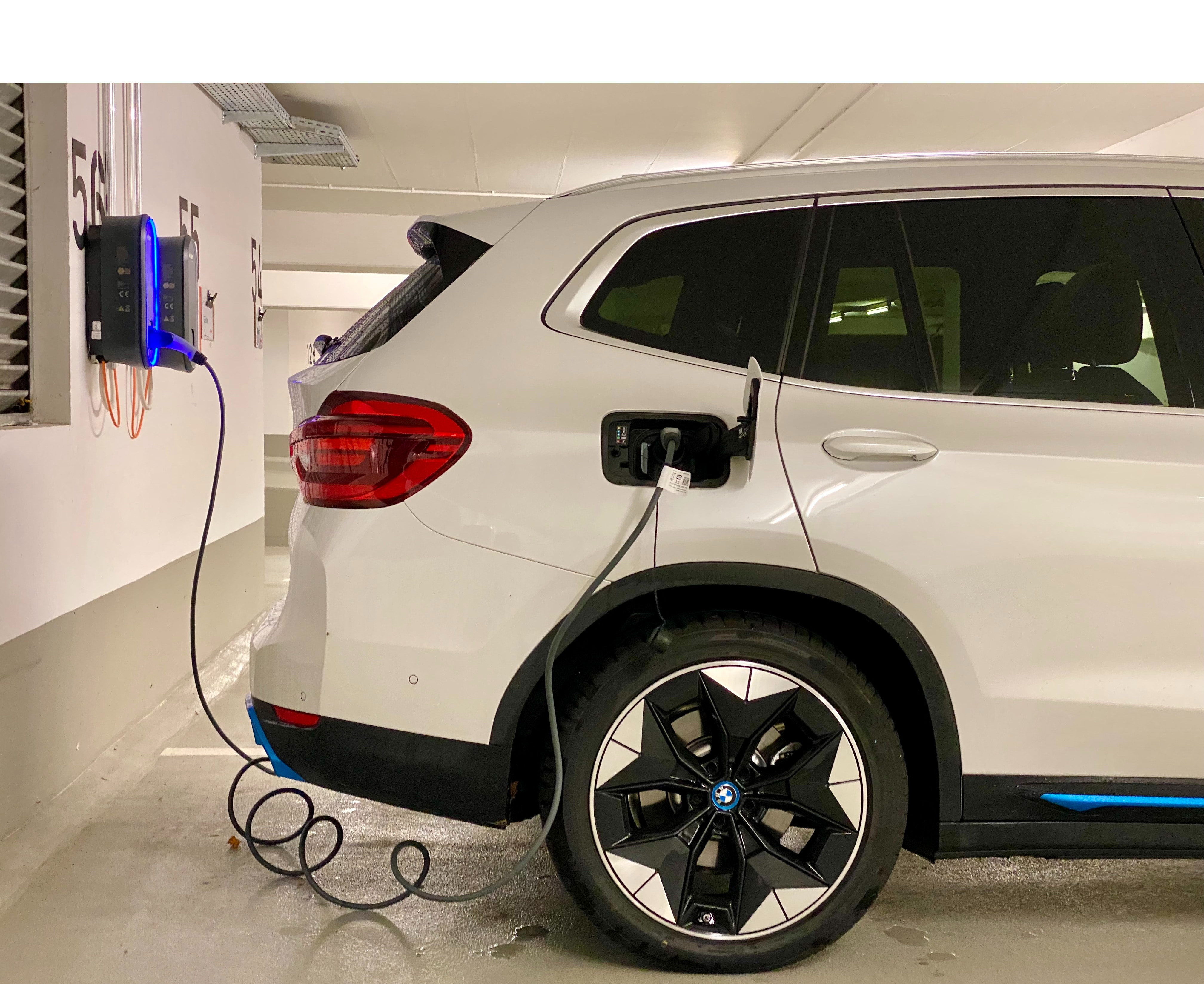 Commercial EV charging setup