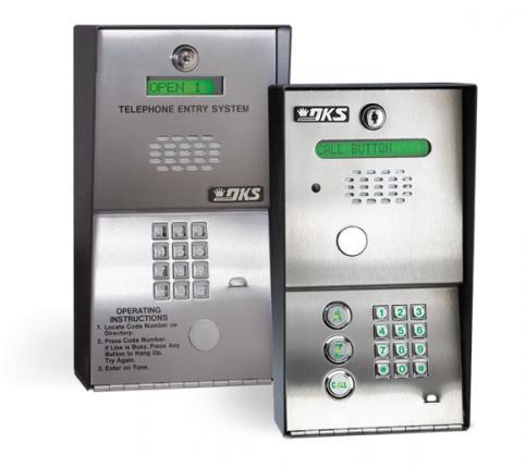Intercom system at building entrance